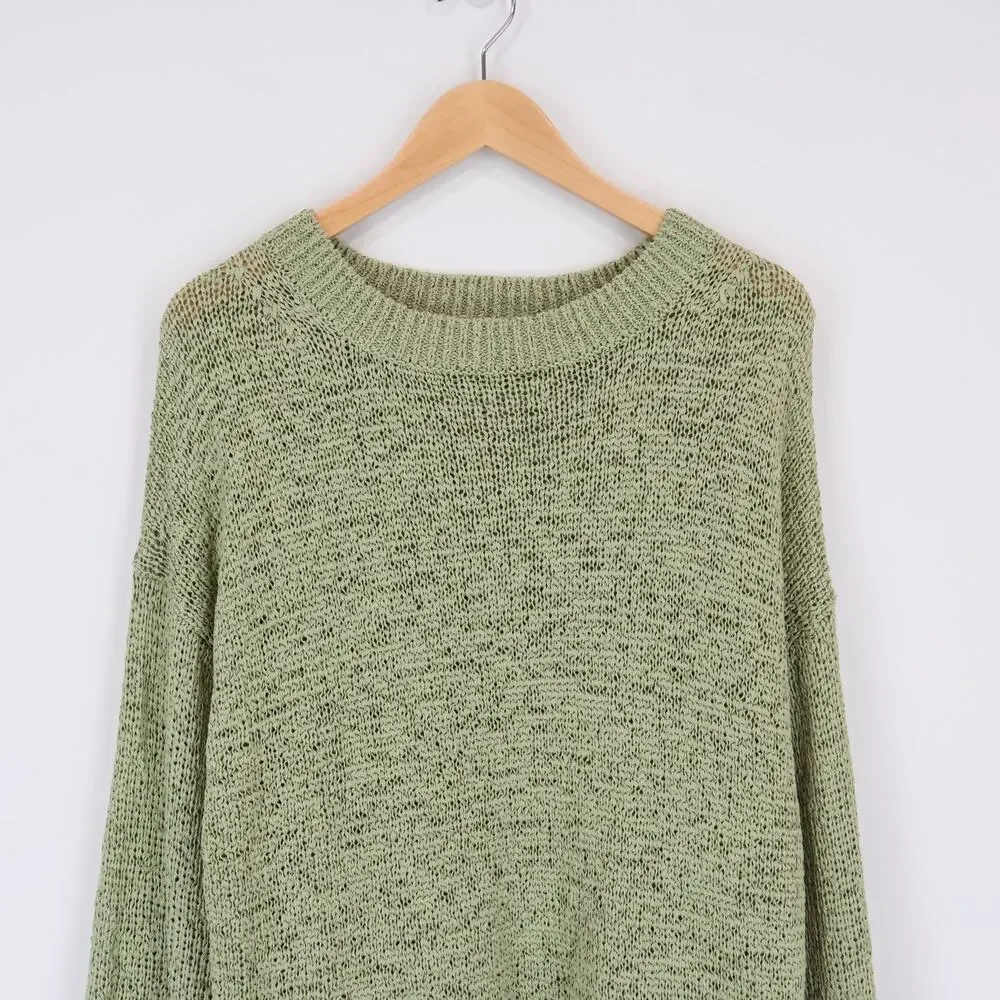 J.Crew Montauk Pullover Sweater Lakeshore Green Size Large NWT